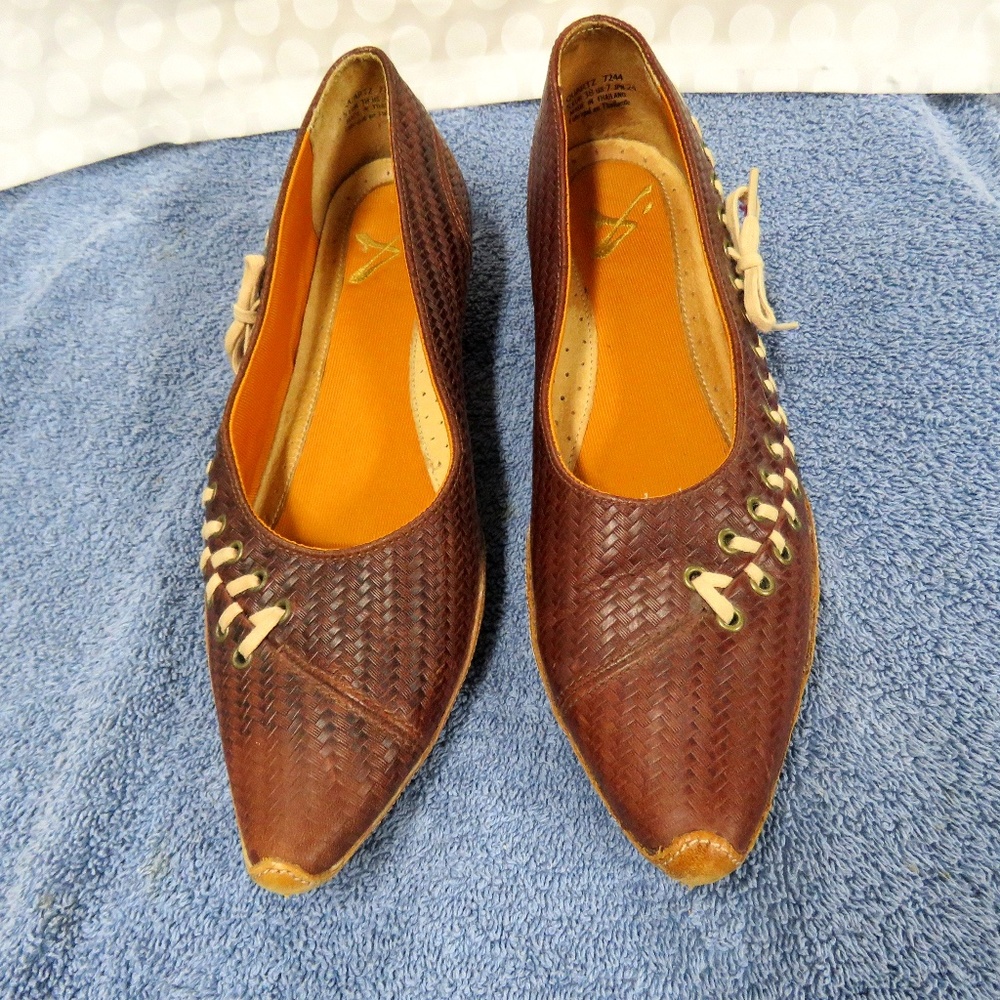 J Shoes Quartz Brown Leather Flats 7